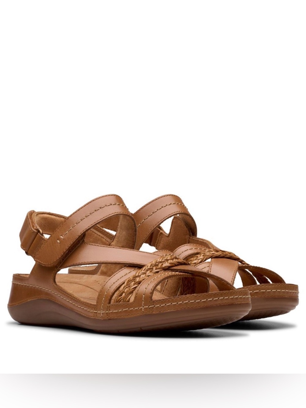 🥿 Clarks Cecily Strap Sandals – Tan Leather – Size 8.5 – NWOT